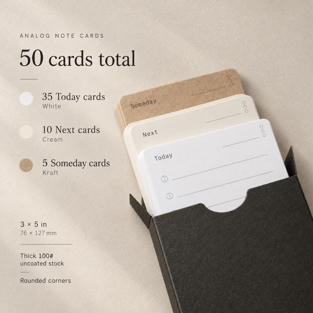 The Daily Cards pack showing Today, Next and Someday cards